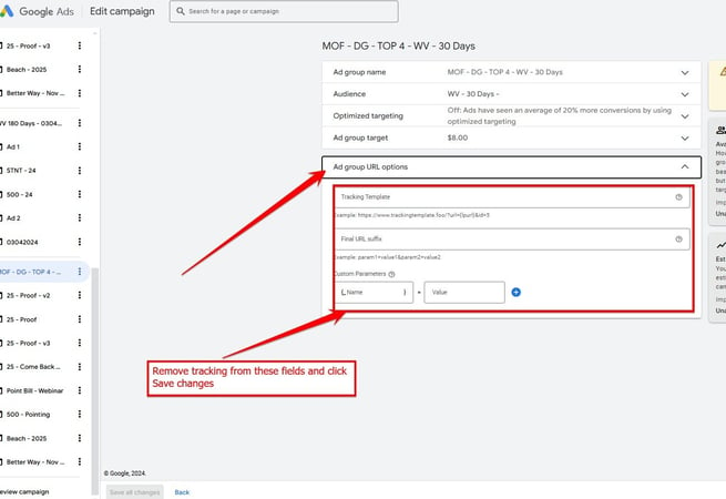 Adgroup Template