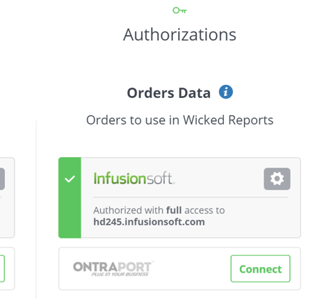 integrate infusionsoft with wicked reports