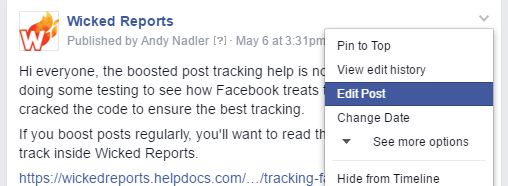 tracking facebook boosted posts