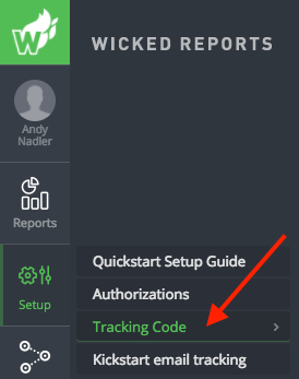 wicked reports tracking code