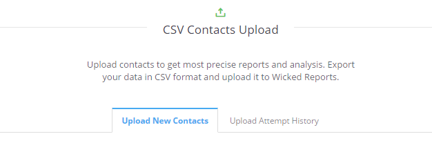 wicked reports manual contact upload with csv